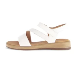 Sandal met riempjes crème