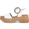 Sandal met riempjes crème