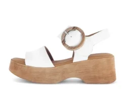 Sandal met riempjes crème