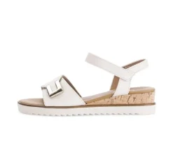 Sandal met riempjes crème