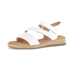 Sandal met riempjes crème