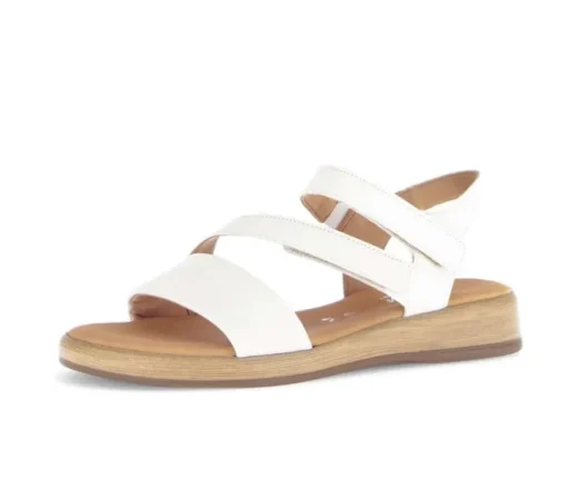 Sandal met riempjes crème