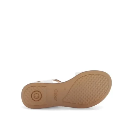 Sandal met riempjes crème