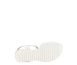 Sandal met riempjes crème