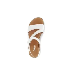 Sandal met riempjes crème