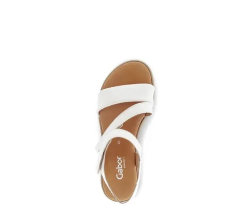 Sandal met riempjes crème
