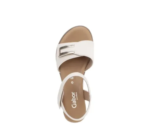 Sandal met riempjes crème