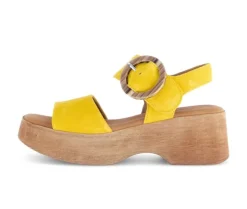 Sandal met riempjes geel