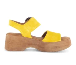 Sandal met riempjes geel