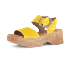 Sandal met riempjes geel