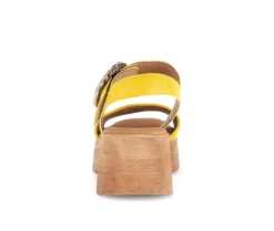 Sandal met riempjes geel