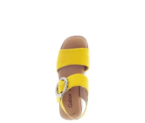 Sandal met riempjes geel