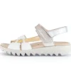 Sandal met riempjes goud