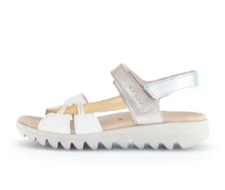 Sandal met riempjes goud