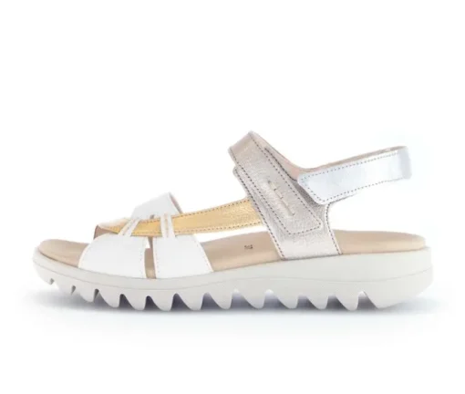 Sandal met riempjes goud