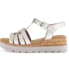 Sandal met riempjes goud