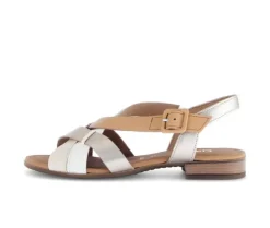 Sandal met riempjes goud