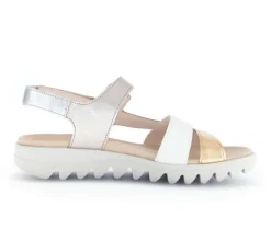 Sandal met riempjes goud