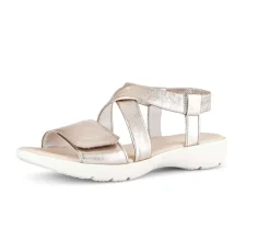Sandal met riempjes goud