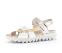 Sandal met riempjes goud
