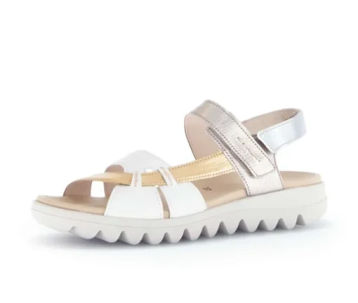 Sandal met riempjes goud