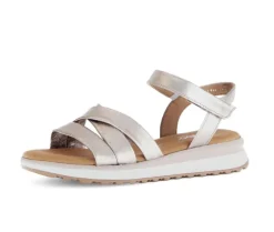 Sandal met riempjes goud
