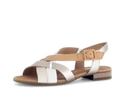 Sandal met riempjes goud