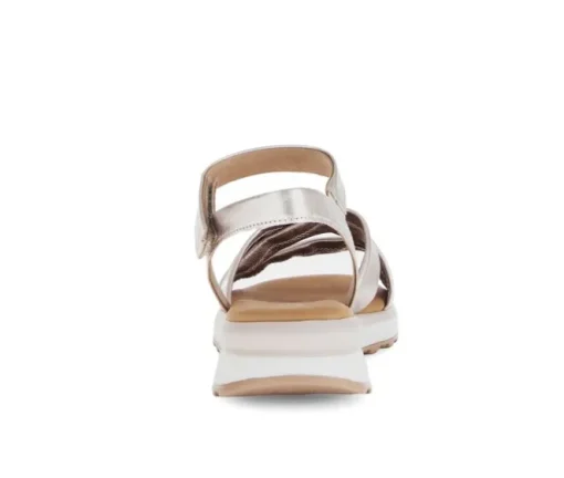 Sandal met riempjes goud