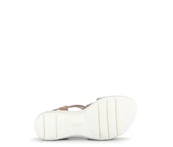 Sandal met riempjes goud