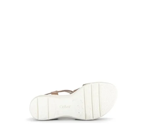 Sandal met riempjes goud