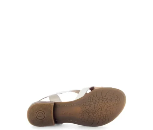 Sandal met riempjes goud