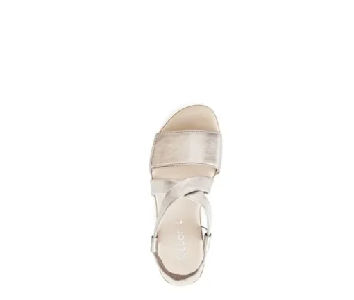 Sandal met riempjes goud