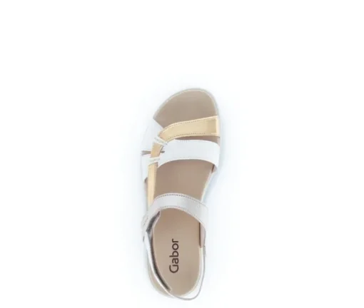 Sandal met riempjes goud