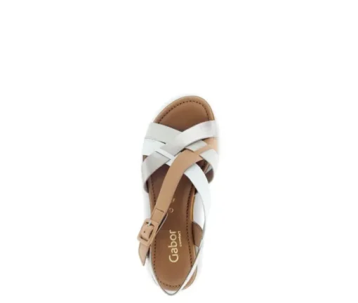 Sandal met riempjes goud