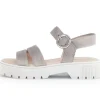 Sandal met riempjes grijs
