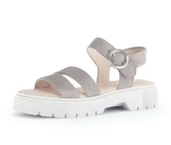 Sandal met riempjes grijs