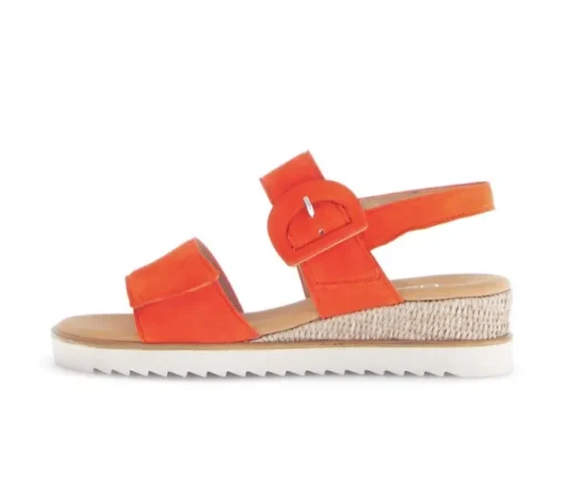 Sandal met riempjes oranje