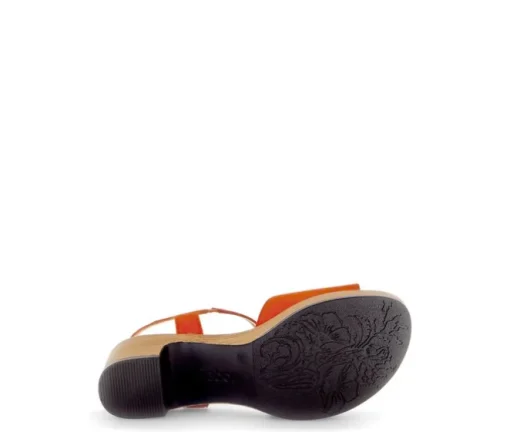 Sandal met riempjes oranje