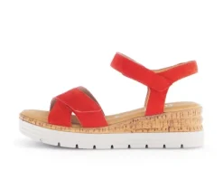 Sandal met riempjes rood