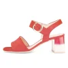 Sandal met riempjes rood