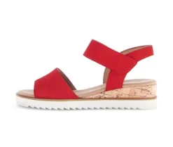 Sandal met riempjes rood