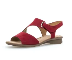 Sandal met riempjes rood