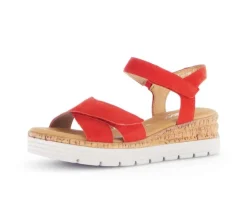 Sandal met riempjes rood