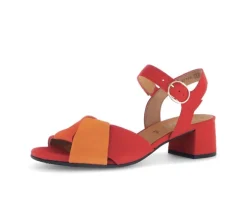 Sandal met riempjes rood