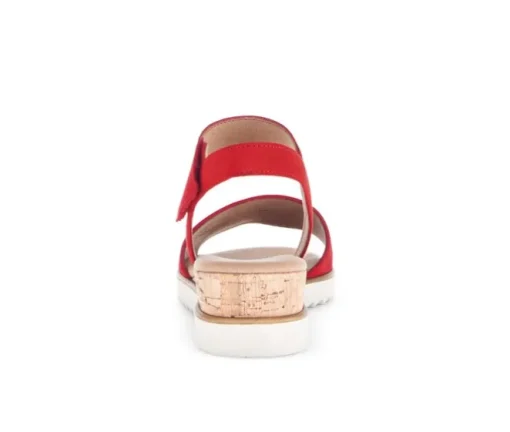 Sandal met riempjes rood