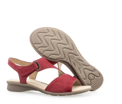 Sandal met riempjes rood