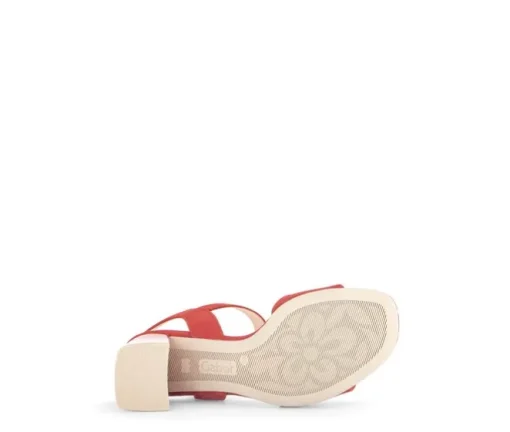Sandal met riempjes rood