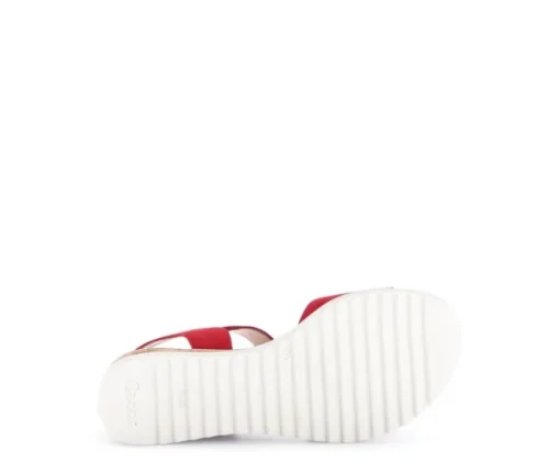 Sandal met riempjes rood