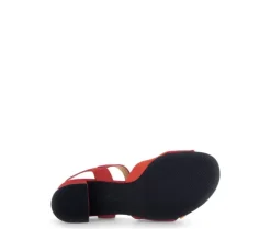 Sandal met riempjes rood