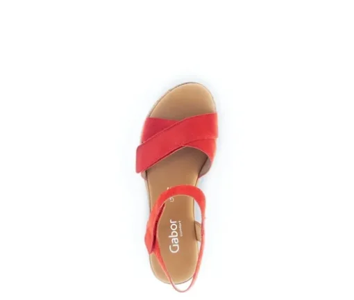 Sandal met riempjes rood
